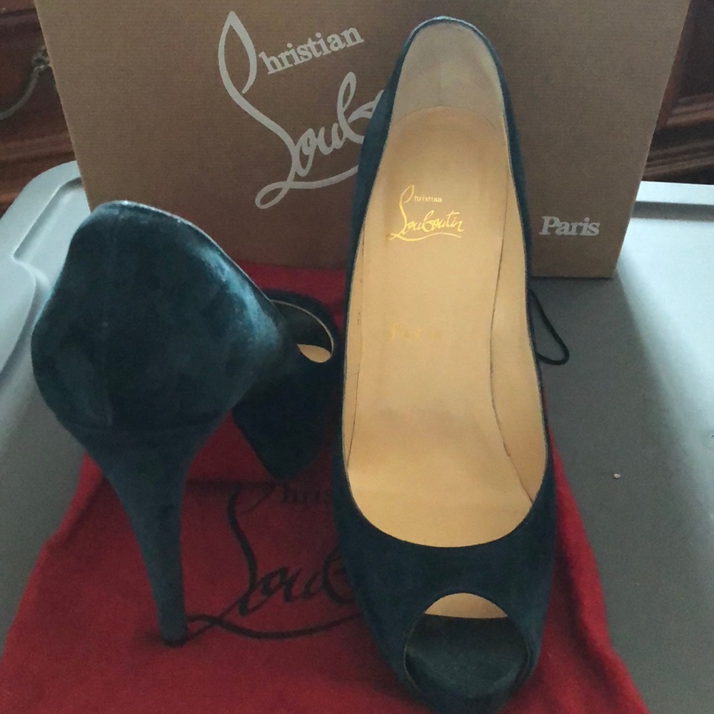 Christian Louboutin suede pumps